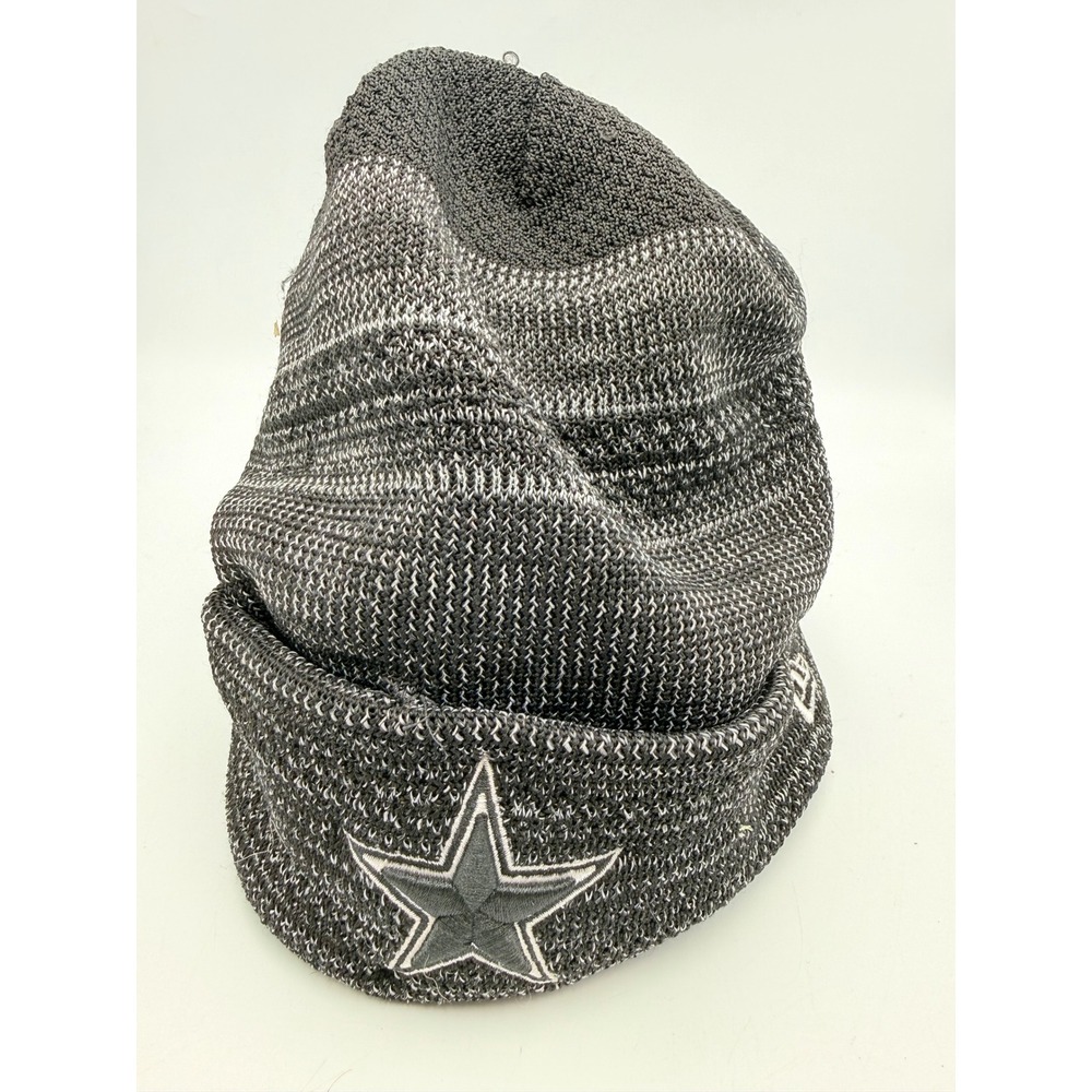 New Era Dallas Cowboys NFL Cuffed Beanie Hat Charcoal Grey Fleece Lined OSFM